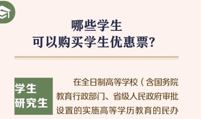 关于学生优惠票，十问十答！